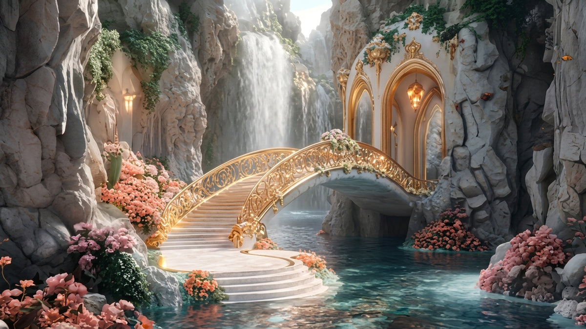 Sanctuary of the Gilded Archway | Premium Digital Wallpaper