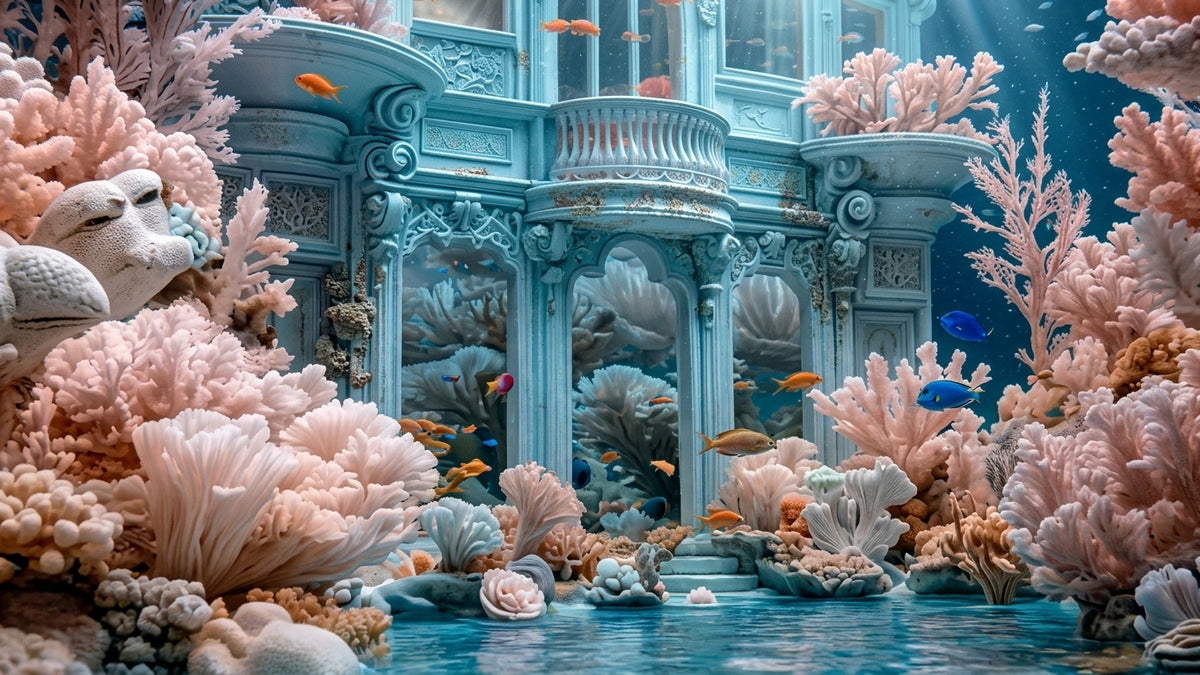 Facade of the Cerulean Atlantis | Premium Digital Wallpaper