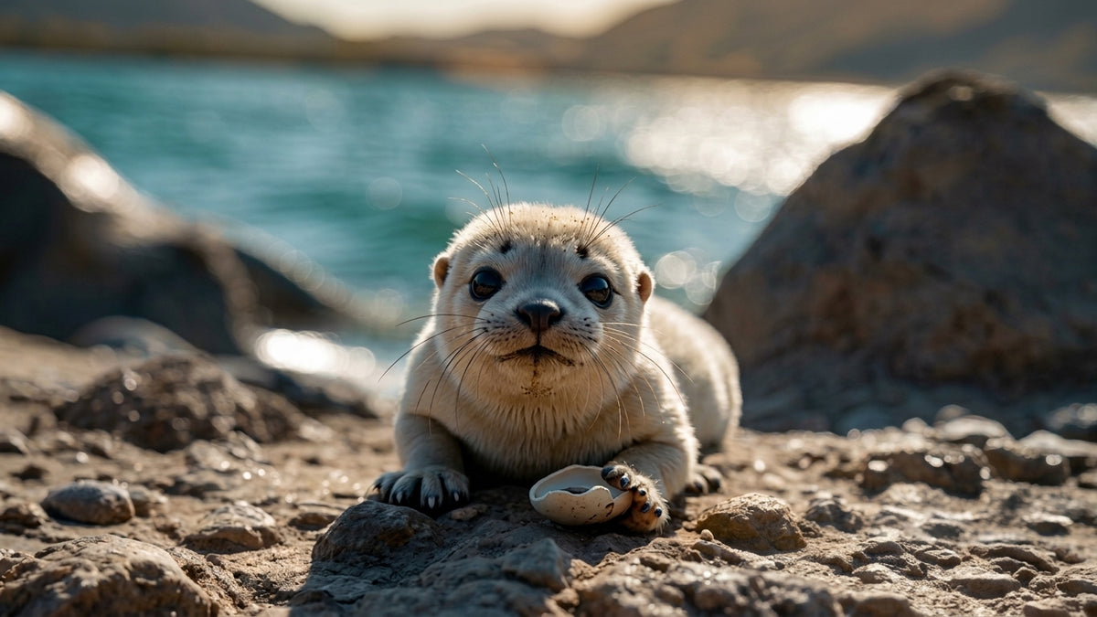 Pup of the Shimmering Estuary | Premium Digital Wallpaper