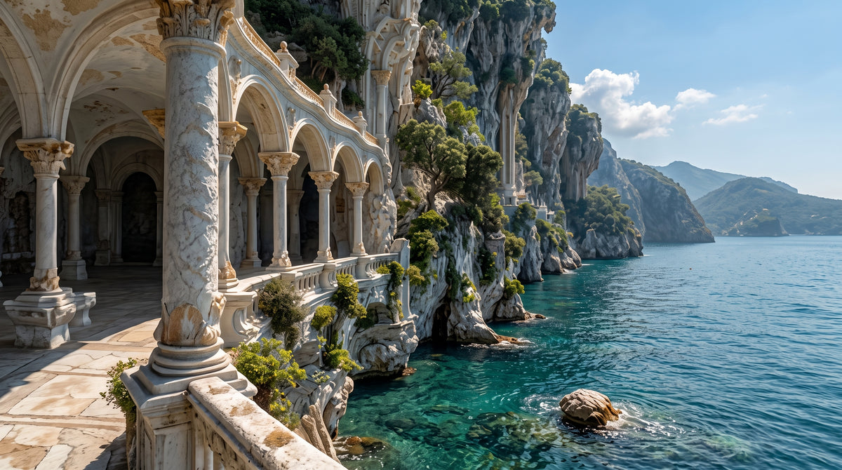 Balcony of the Ocean Citadel | Premium Digital Wallpaper