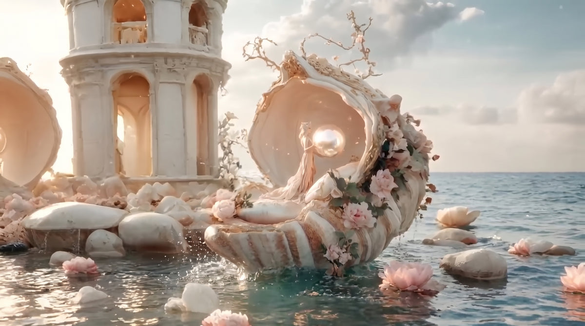 Sovereign of the Pearl Pavilion | Premium Digital Wallpaper