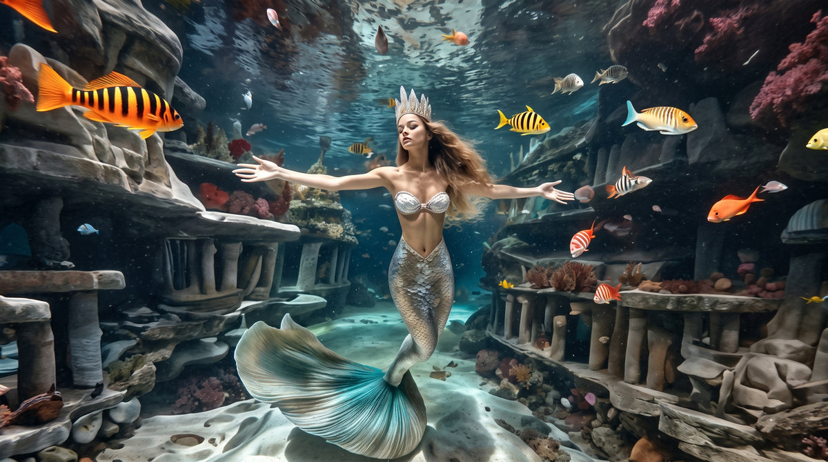 Empress of the Sunken Temple Ruins | Premium Digital Wallpaper