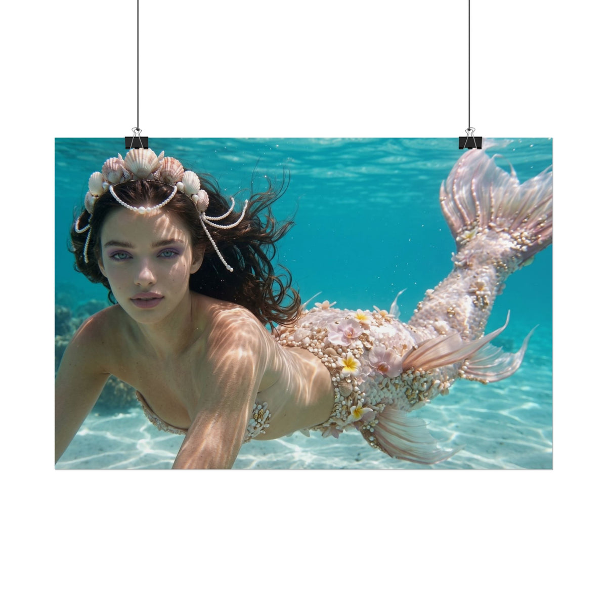 Mermaid Ocean Sanctuary – Premium Matte Widescreen Poster