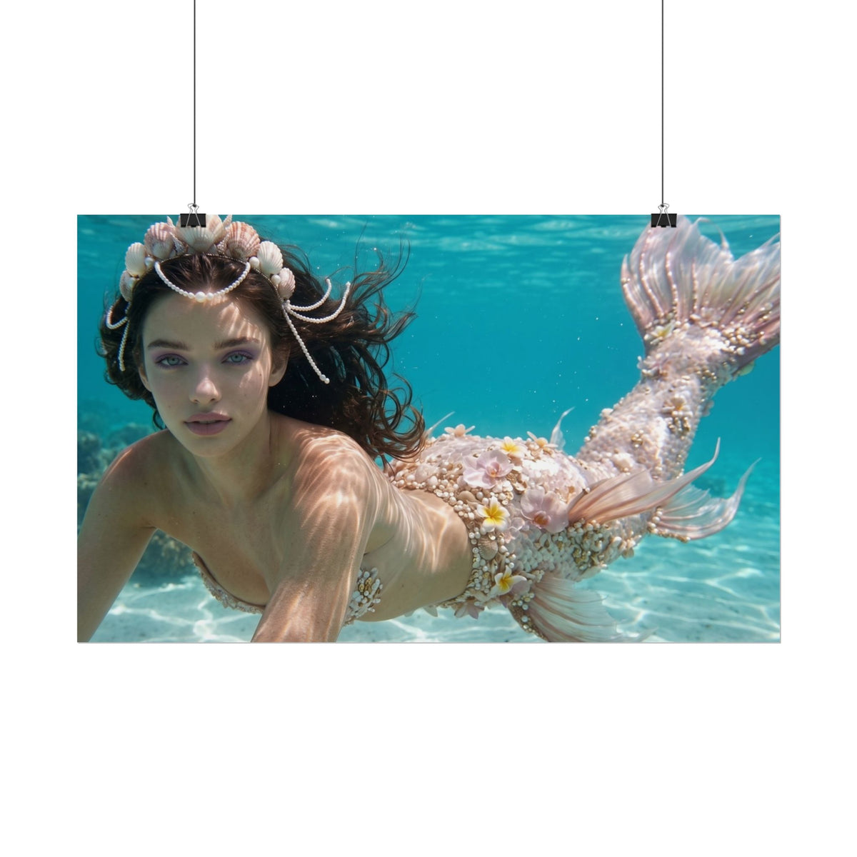 Mermaid Ocean Sanctuary – Premium Matte Widescreen Poster