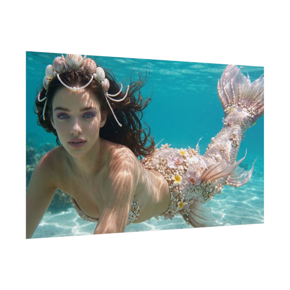Mermaid Ocean Sanctuary – Premium Matte Widescreen Poster