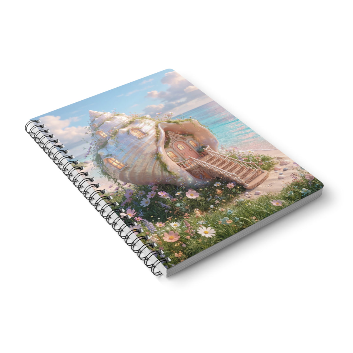 The Pearlescent Seashell Haven Notebook