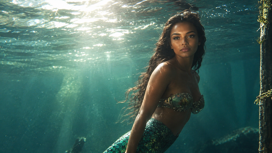 Siren of the Emerald Shallows | Premium Digital Wallpaper
