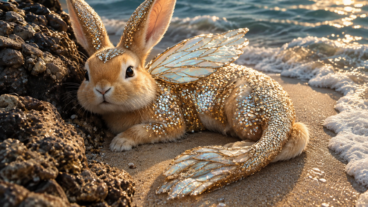 Fairy Bunny of the Shoreline | Premium Digital Wallpaper