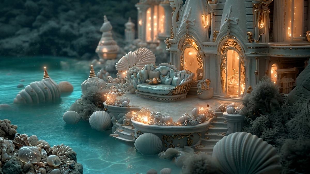 Balcony of the Luminous Palace | Premium Digital Wallpaper