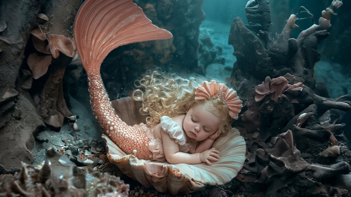 Lullaby of the Pearl Clamshell | Premium Digital Wallpaper