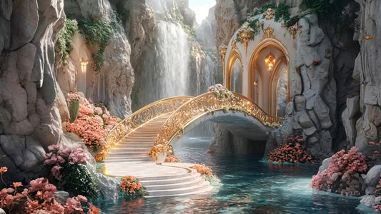 Sanctuary of the Gilded Archway | Premium Digital Wallpaper