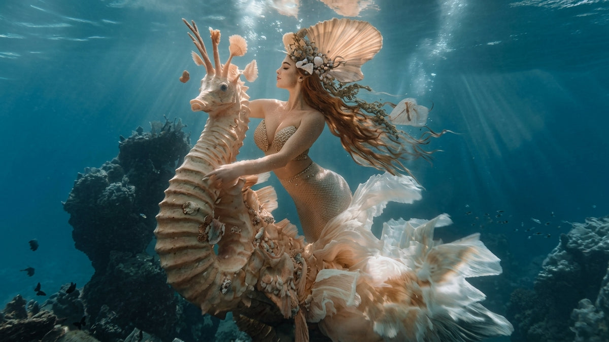 Empress of the Coral Courser | Premium Digital Wallpaper