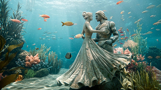 Eternal Lovers of the Coral Dance | Premium Digital Wallpaper