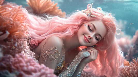 Dreaming Princess of the Reef Garden | Premium Digital Wallpaper
