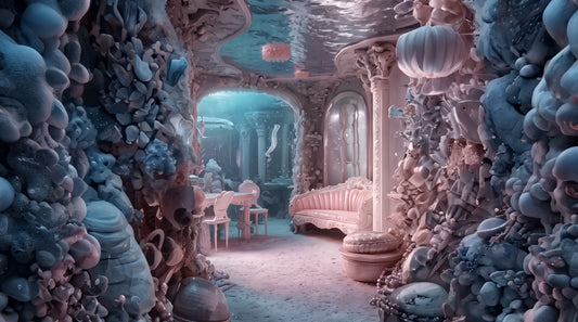 Chamber of the Sunken Oasis | Premium Digital Wallpaper