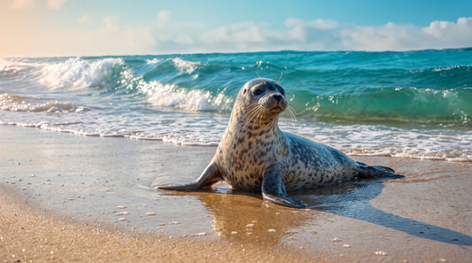 Companion of the Sunlit Tideline | Premium Digital Wallpaper