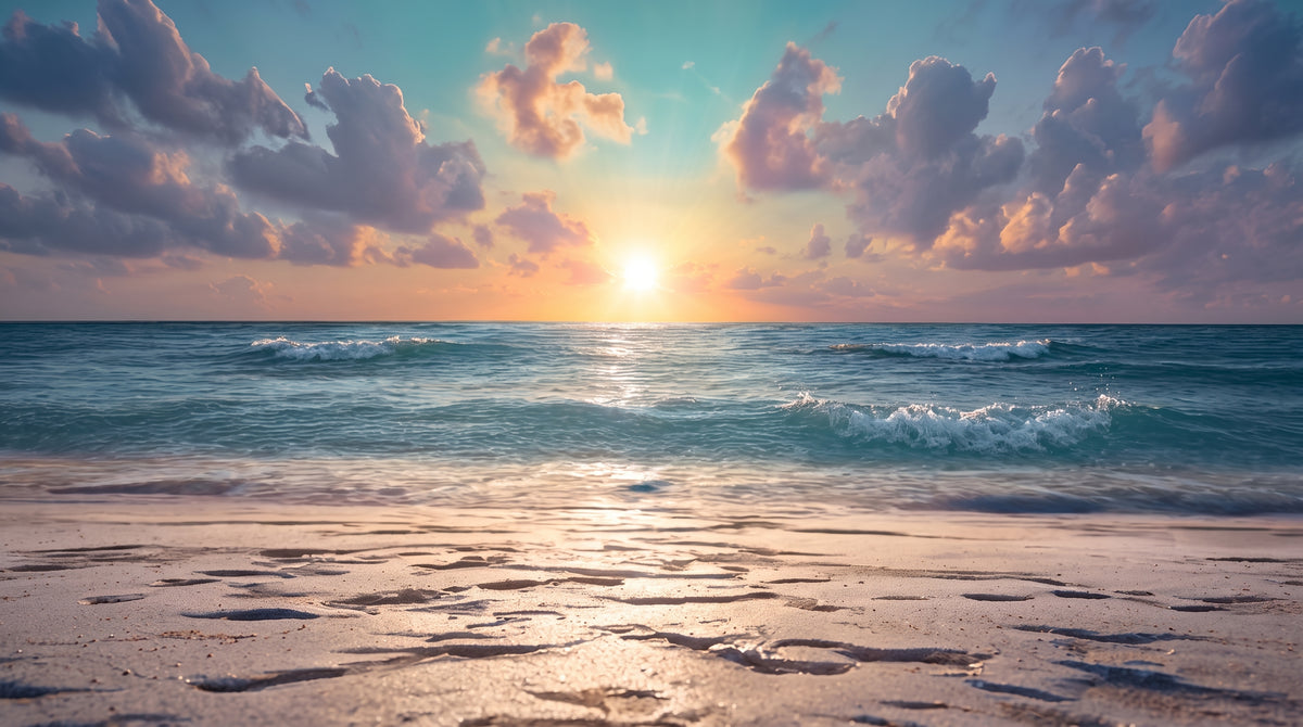 Horizon of the Pastel Sunset | Premium Digital Wallpaper