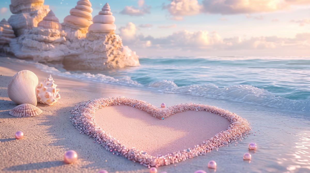 Shoreline of the Seashell Heart | Premium Digital Wallpaper