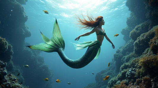 Siren of the Emerald Shallows | Premium Digital Wallpaper